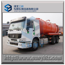 6X4 Sewage Suction Truck HOWO 16 Cmb Vacuum Tanker